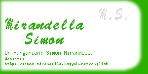 mirandella simon business card
